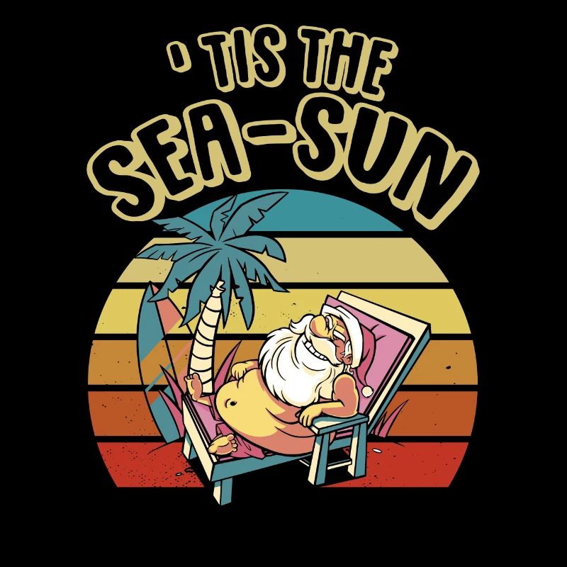 Es ist der Seasun Weihnachten Juli Retro Sunset Be