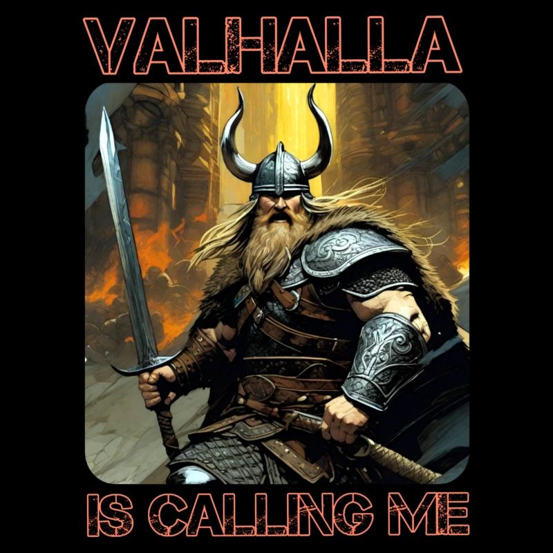 Fier Viking avec des cornes casque Valhalla