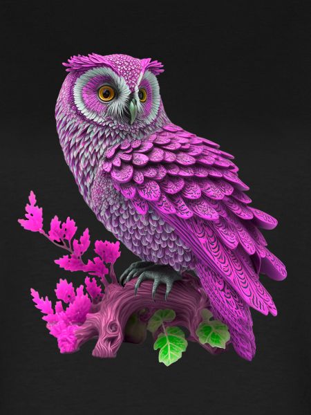 Owl, eagle owl, owl pink