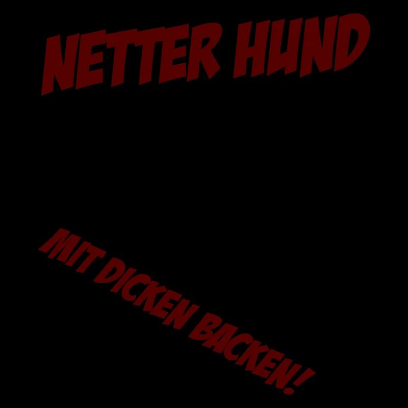 Netter Hund mit dicken Backen schwarz