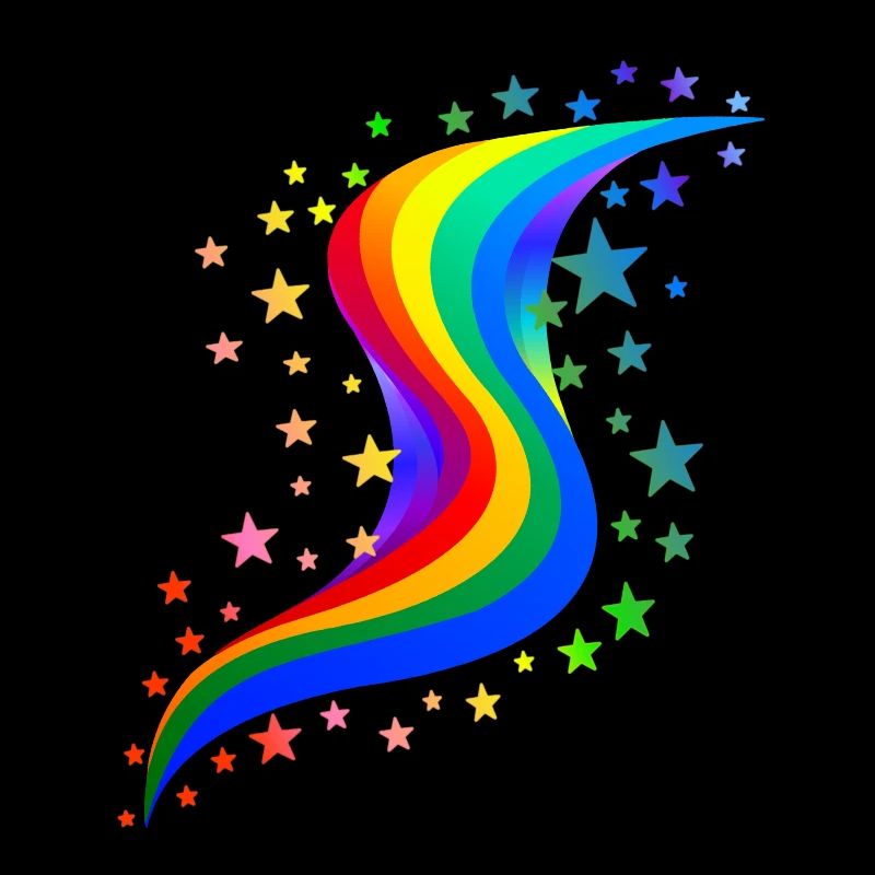 Regenbogen mit Sternen - Rainbow with stars