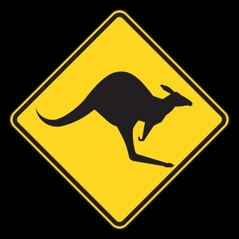 Warning, kangaroo!
