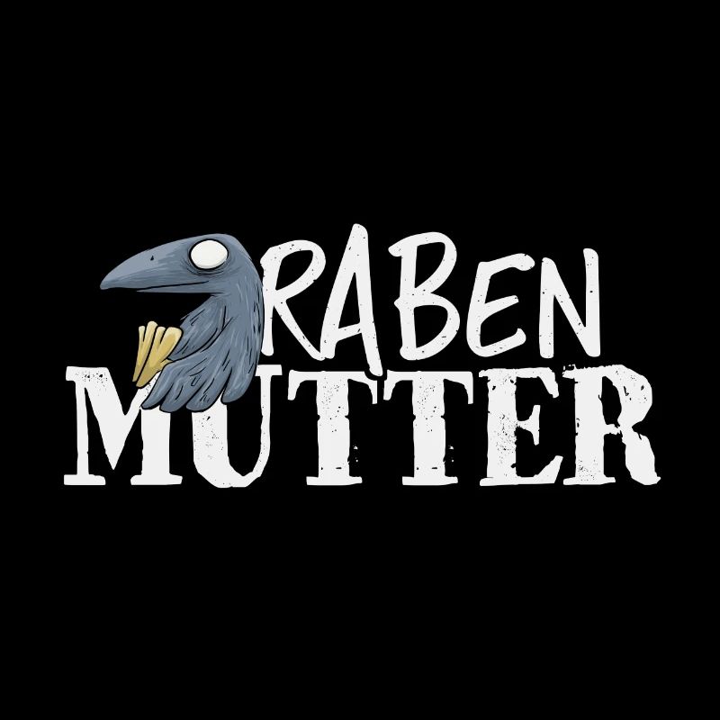 Gothic Rabe lässige Krähe ironische Rabenmutter