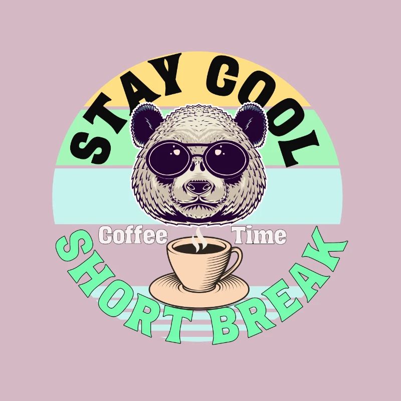 Kaffee Panda Coffee Break Time Kaffee Pause