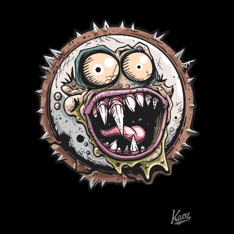 Monstruo de terror castaño castaño