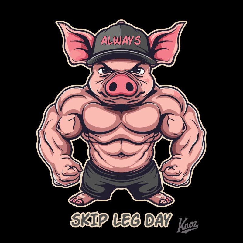 Muscle Bodybuilder Pig: Skip Leg Day Again