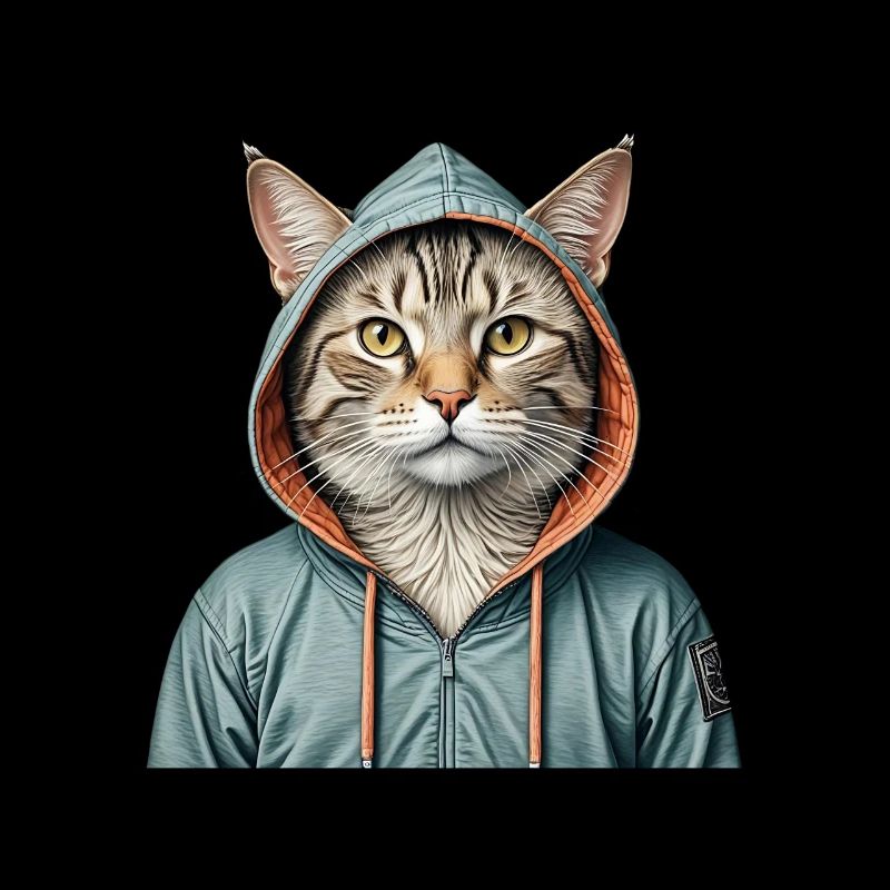Katze trägt eine Jacke