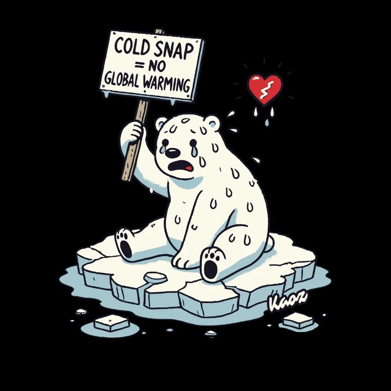 Schwitzender Eisbär Klimawandel Protest