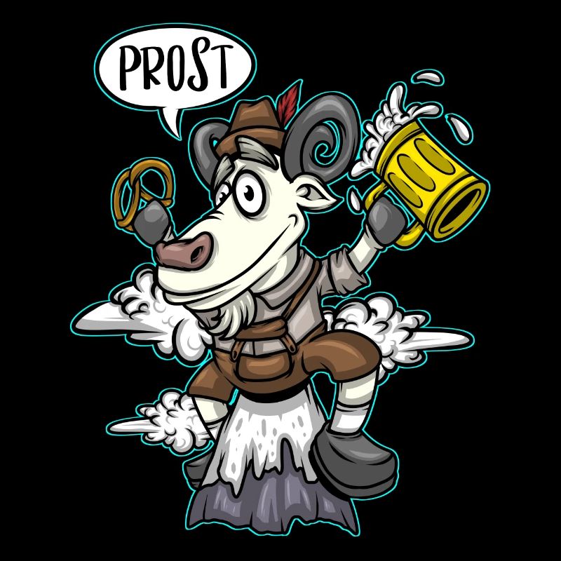 Ziegenbier Brezel Bayerische Lederhose Bier