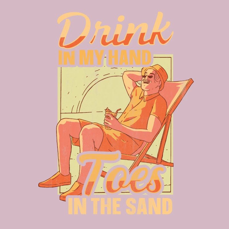 Boire dans mes orteils dans le sable Beach Holiday