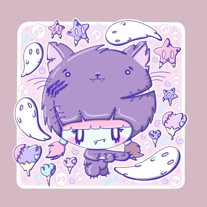Süße Zombie Kitty Katze