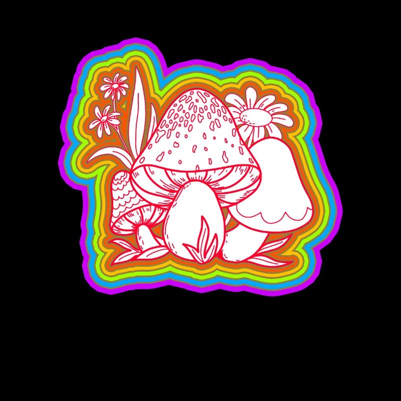 Pilze Hippie Kostüm Tie Dye Psychedelika