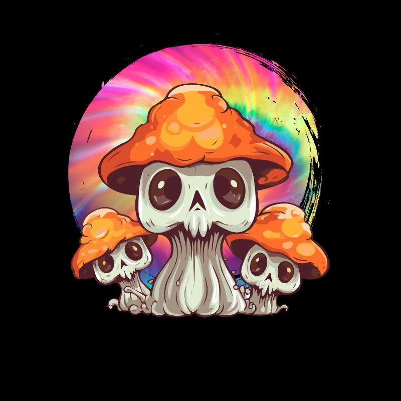 Schaurige Pilze Hippie Trip Psychedelika Tie Dye