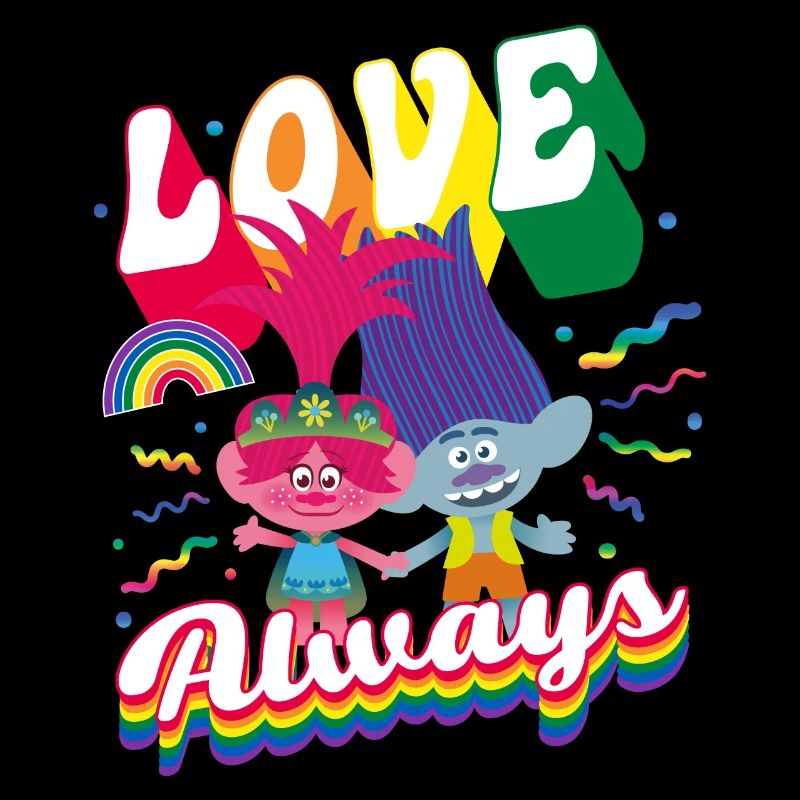 Trolls Love Always Couleurs Arc-en-ciel
