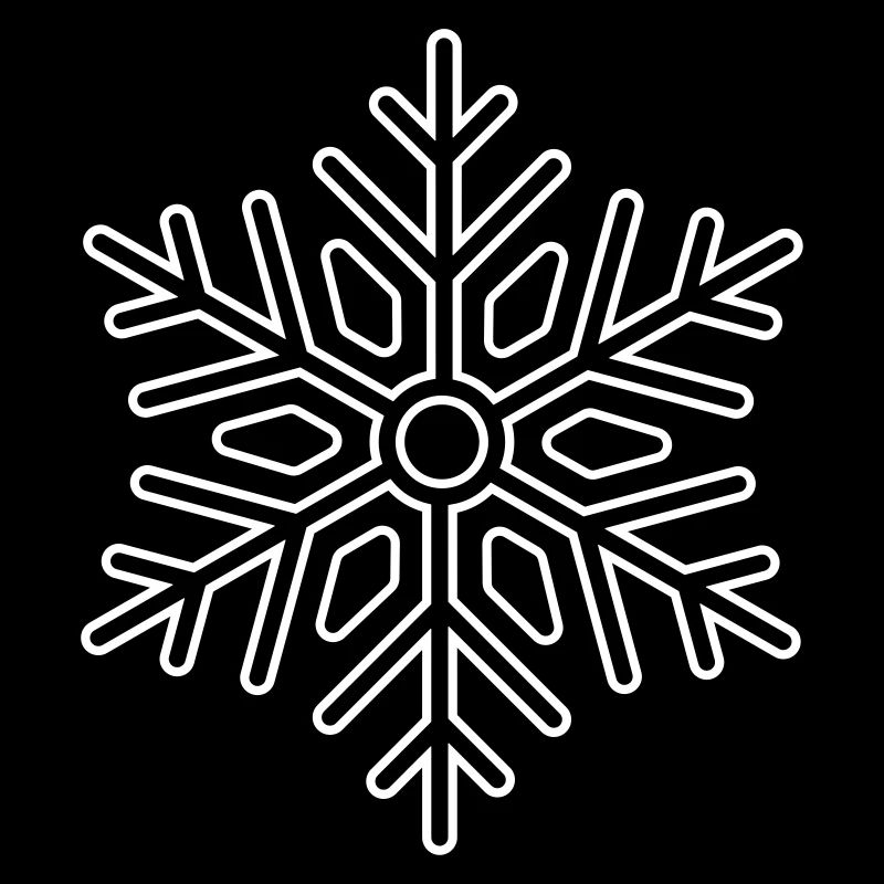 Winter: Icon snowflake or snow crystal