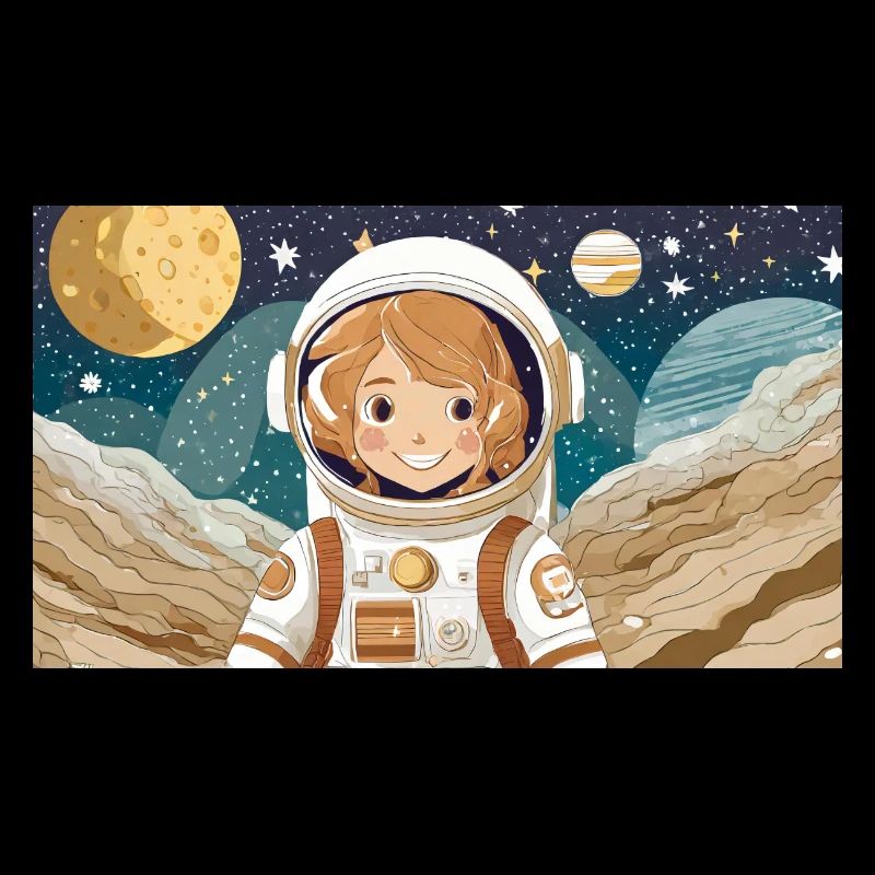 Illustration einer Astronautin