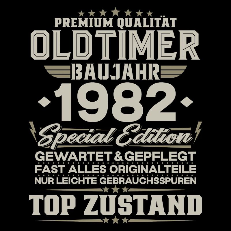 Oldtimer 1982 Jahrgang geboren Geburtstag Geschenk