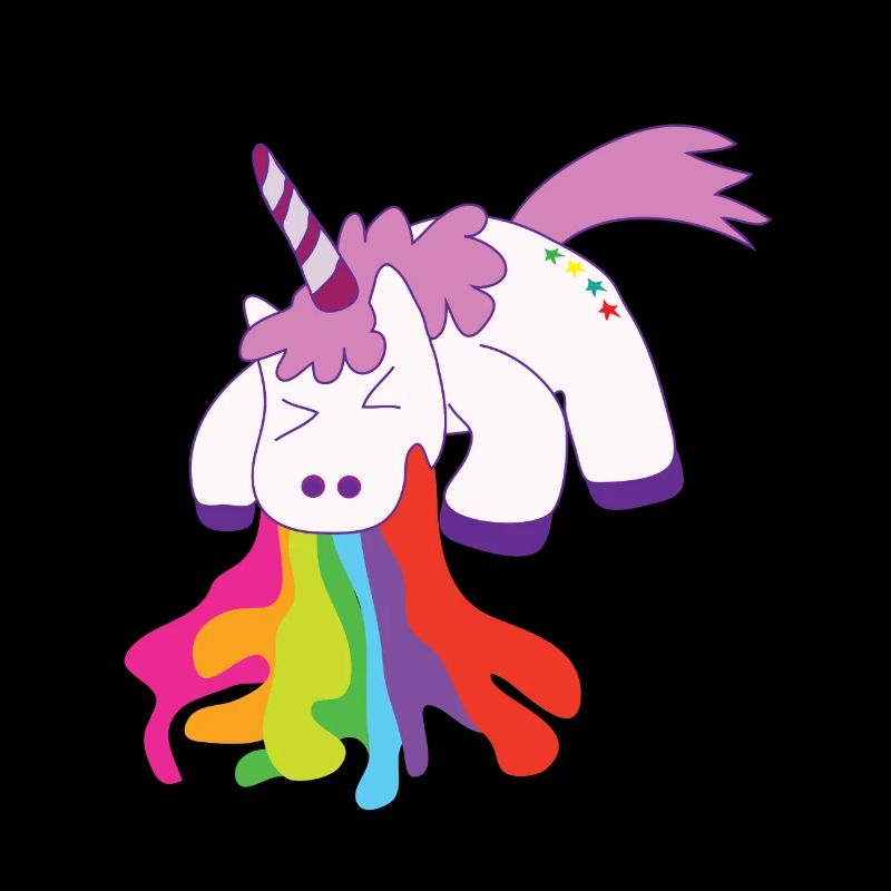 Kotzendes Einhorn Regenbogen