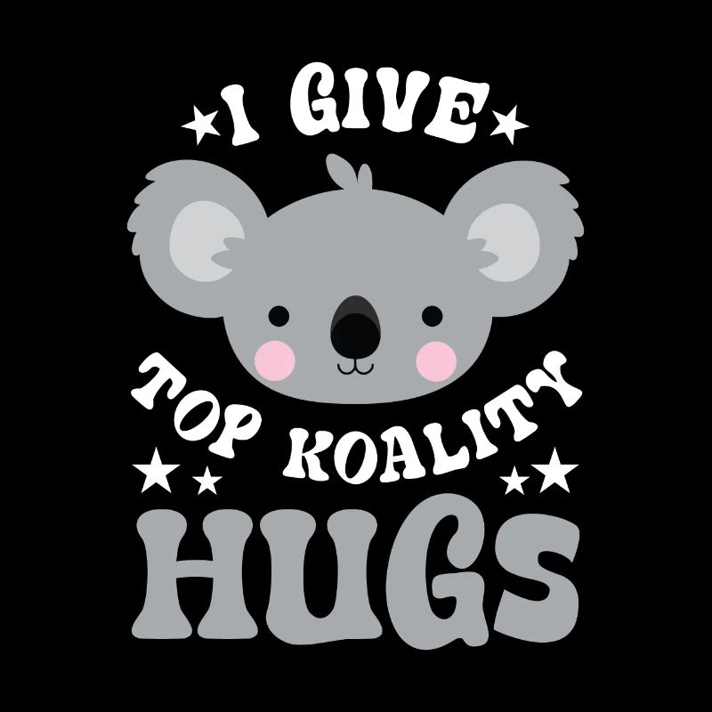 Cute Koala Bear Design Saying Top Koality Hug
