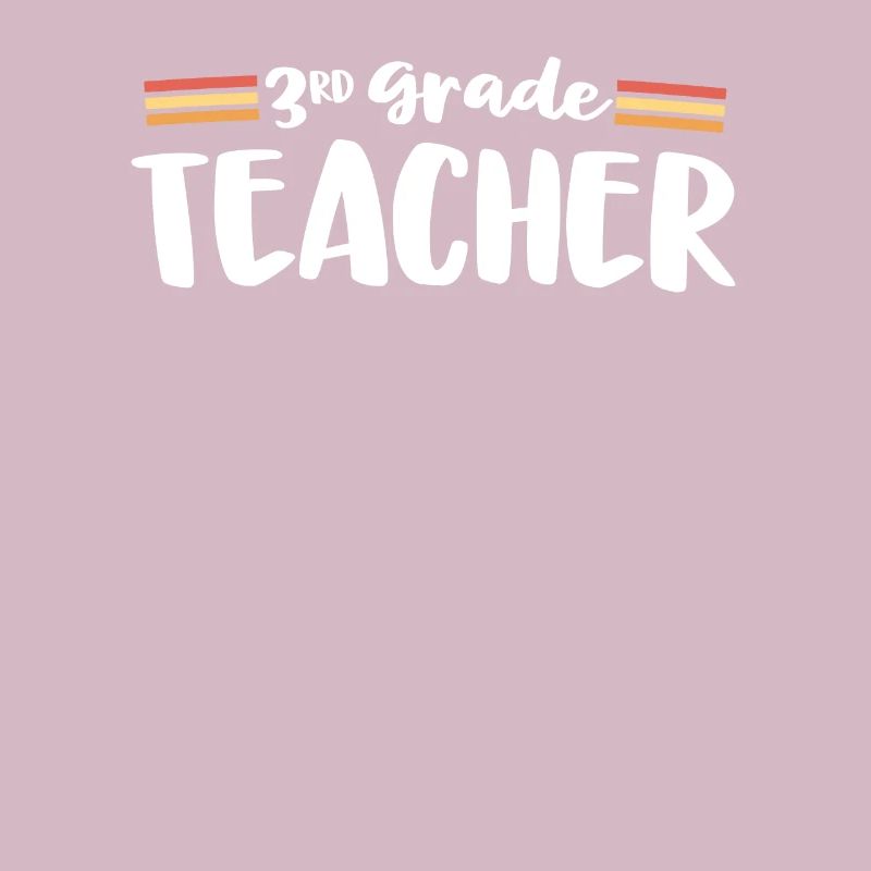 Retro 3rd Grade Teacher Third Matching 70s Back