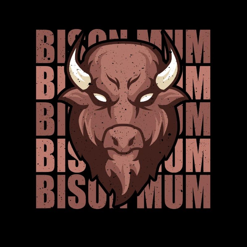 Rétro Bison Maman Vache Bison Buffle Buffle d’eau