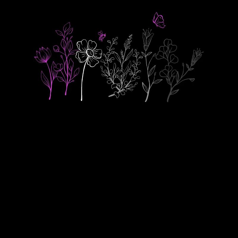Asexuel Wildflower Pride Mois LGBT Subtil Ace