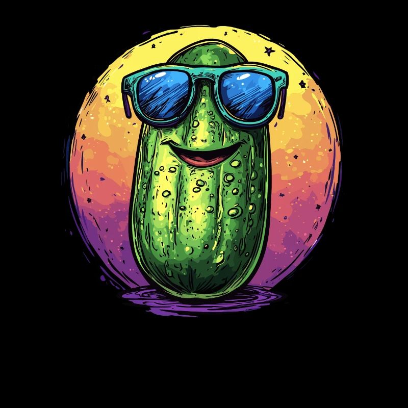 Coole Gurke mit Sonnenbrille