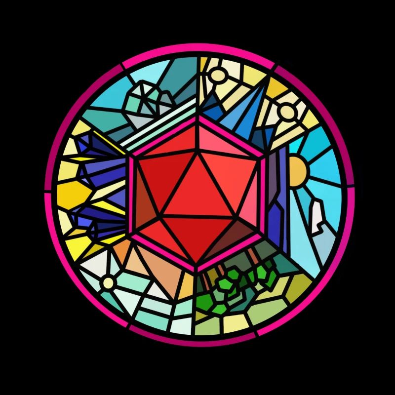 Cubes dans le vitrail