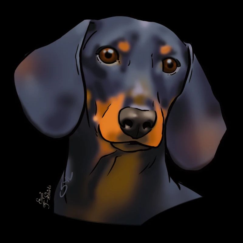 Black and tan dachshund (without text) light textiles