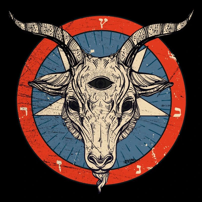 Sigil Of Baphomet - Halloween Devil 666 Pentacle