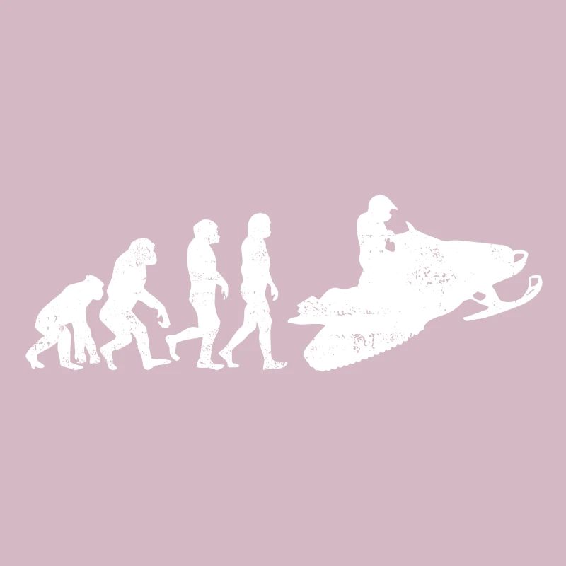 Schneemobil evolution geschenk schnee schlitten