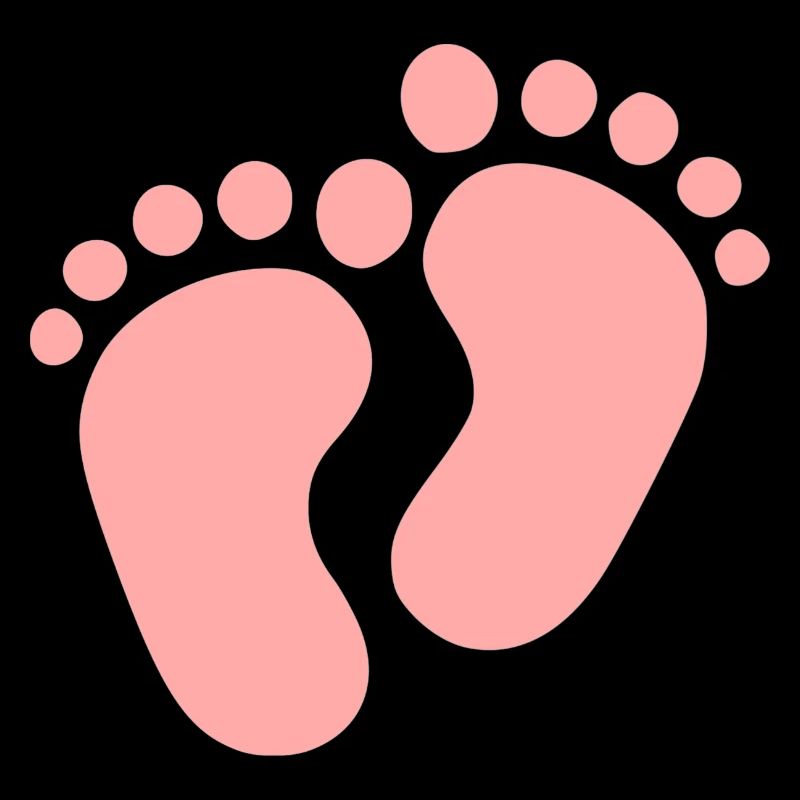 Empreinte footprints pieds de bébé pieds roses