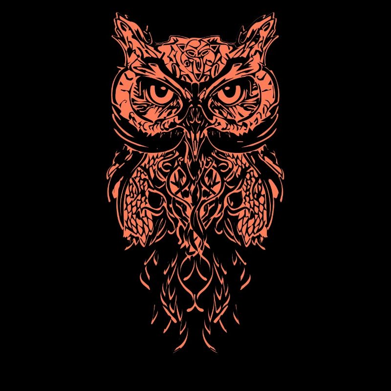 Owl in mandala pattern