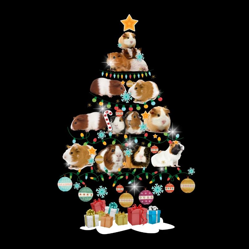 Guinea Pigs Lovers Christmas Pine Tree