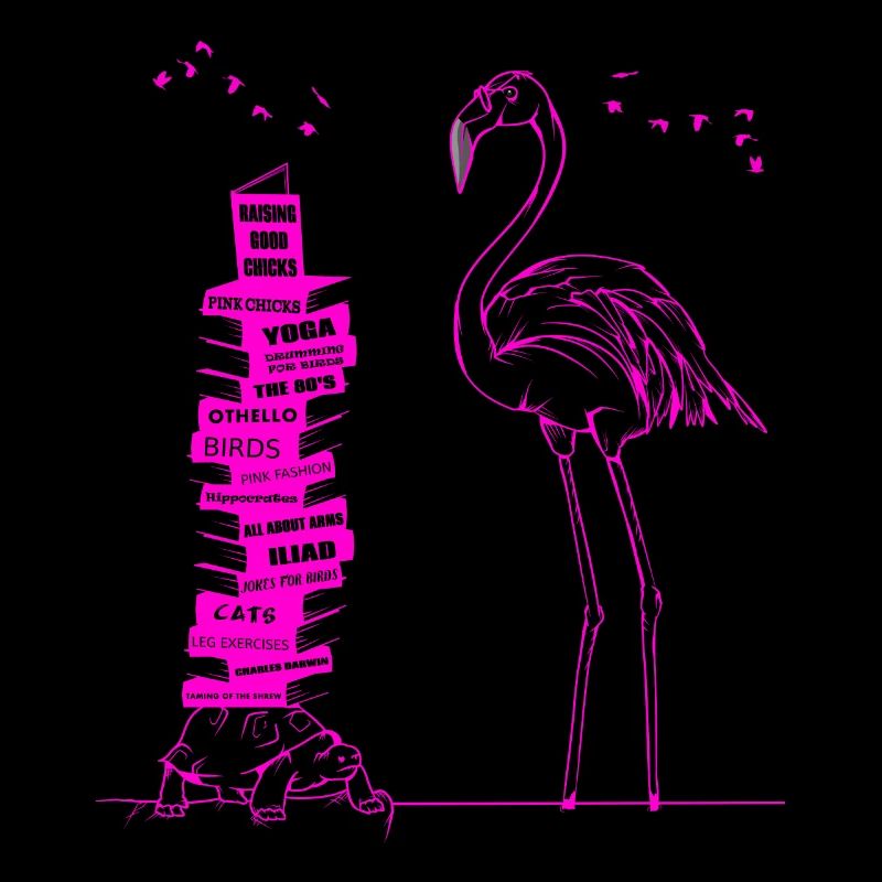flamingo reading AMAZON