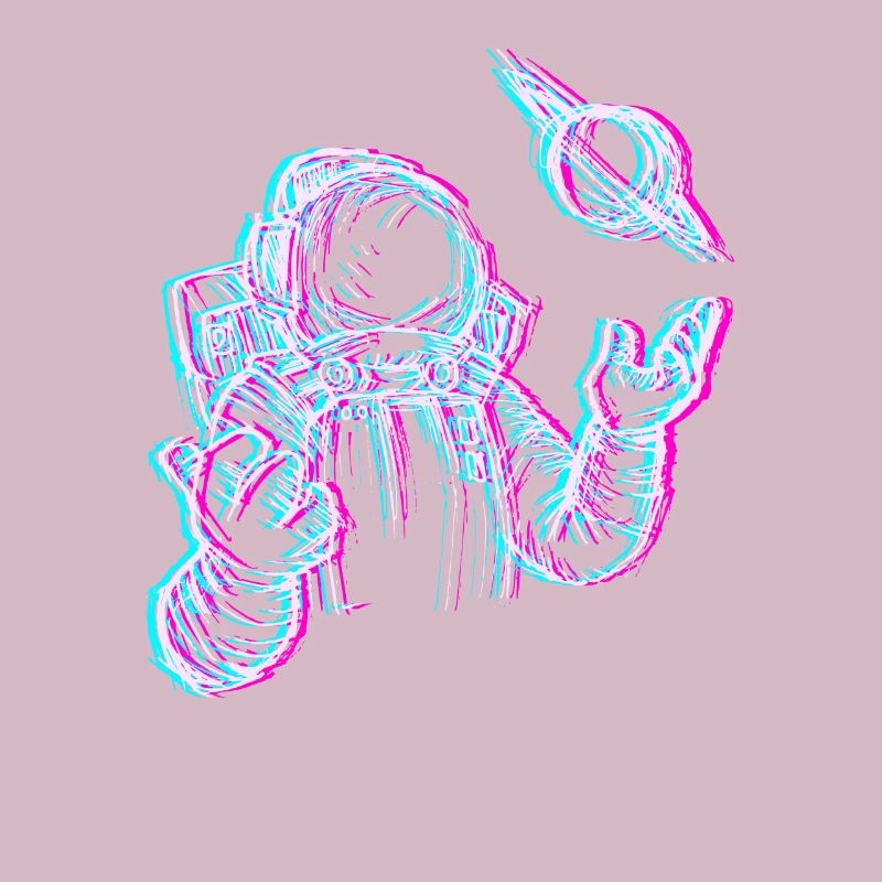 Astronaute glitch dans l'espace