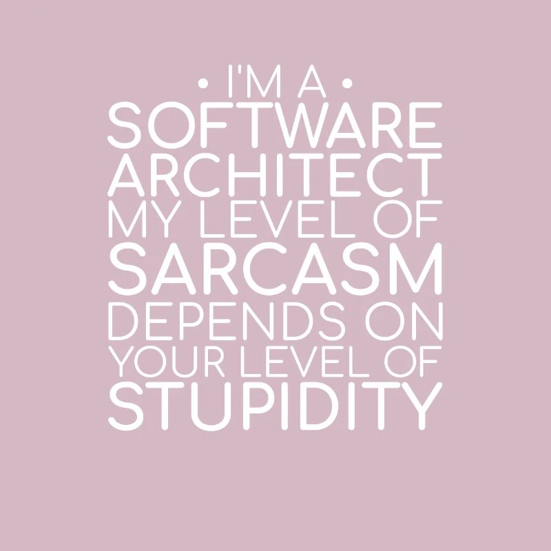"Software Architect Sarcasm |Software Architektur"