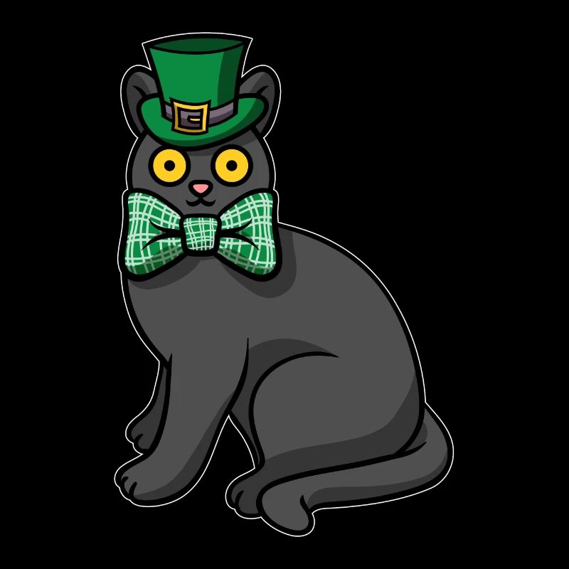 Lucky Cat Mom Shamrock Cat Saint-Patrick
