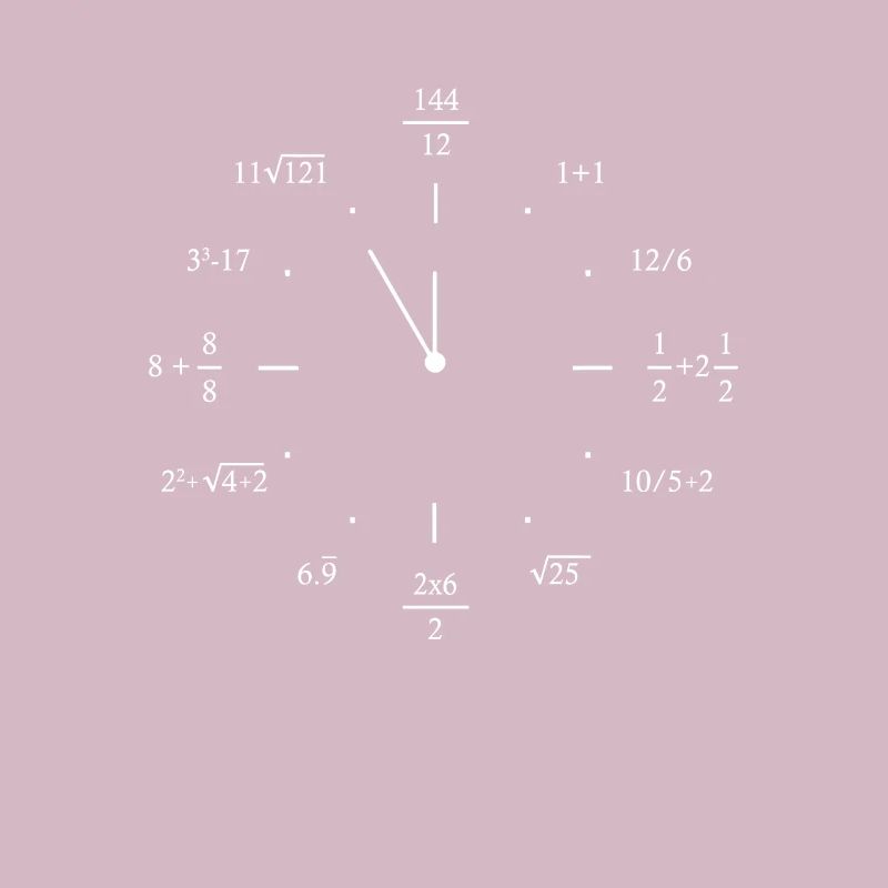 Math Clock Mathematics Math