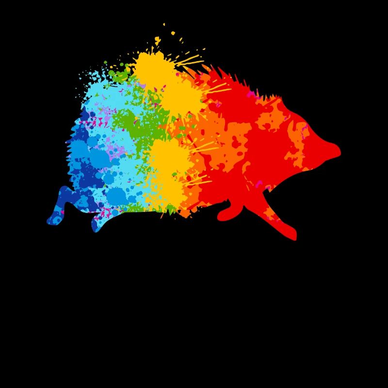 Farbspritzer Igel Bunter Igel