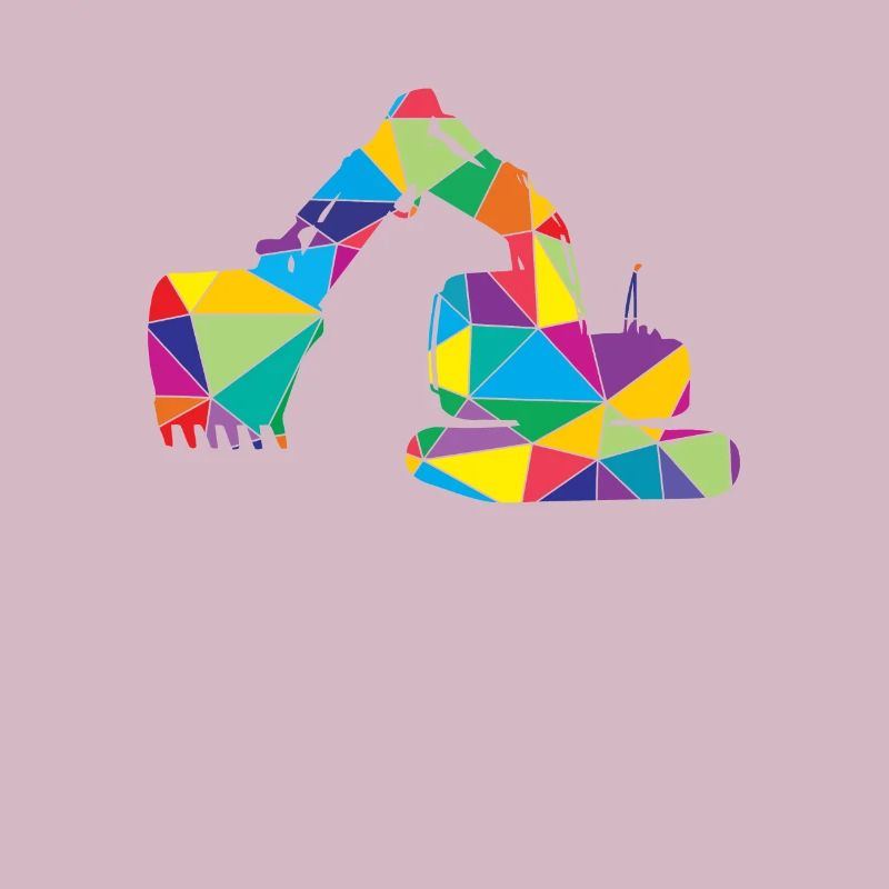 Low Poly Bauwesen Poly Bagger
