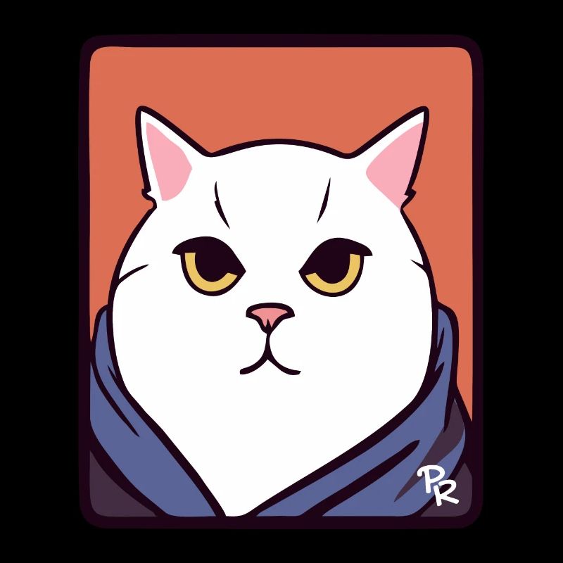 Gros chat blanc gras