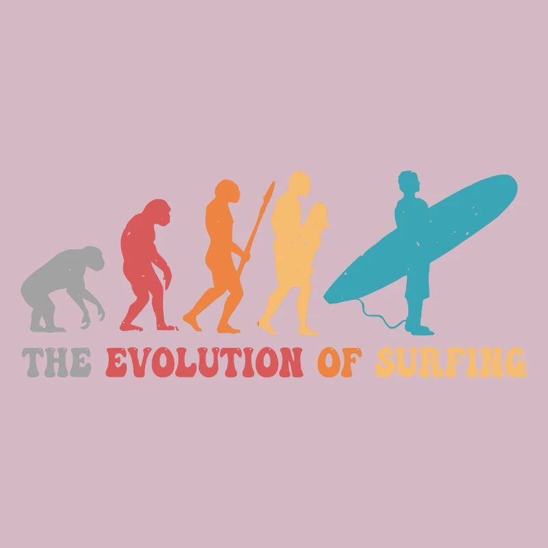 Surf-Evolution des Surfens Surfer-Humor