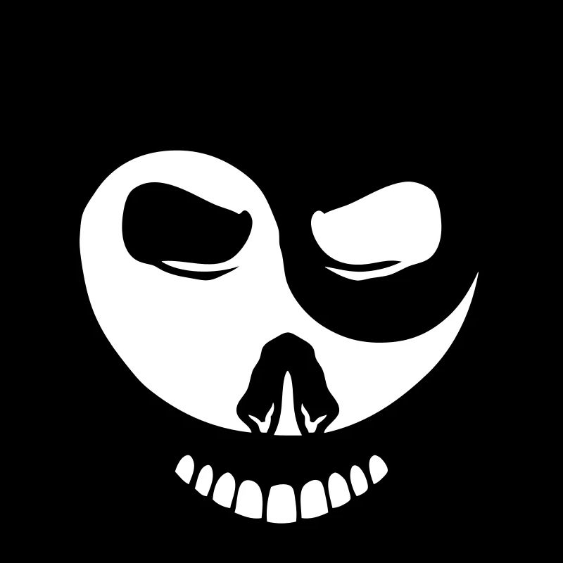 ying yang tete mort skull dead logo