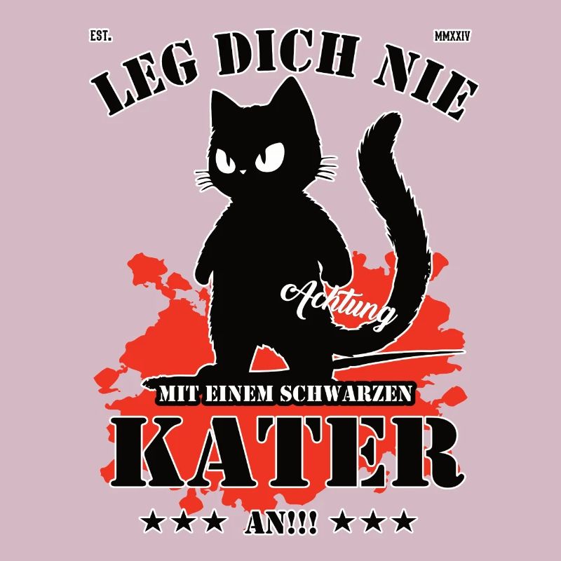Drôle de chat noir design