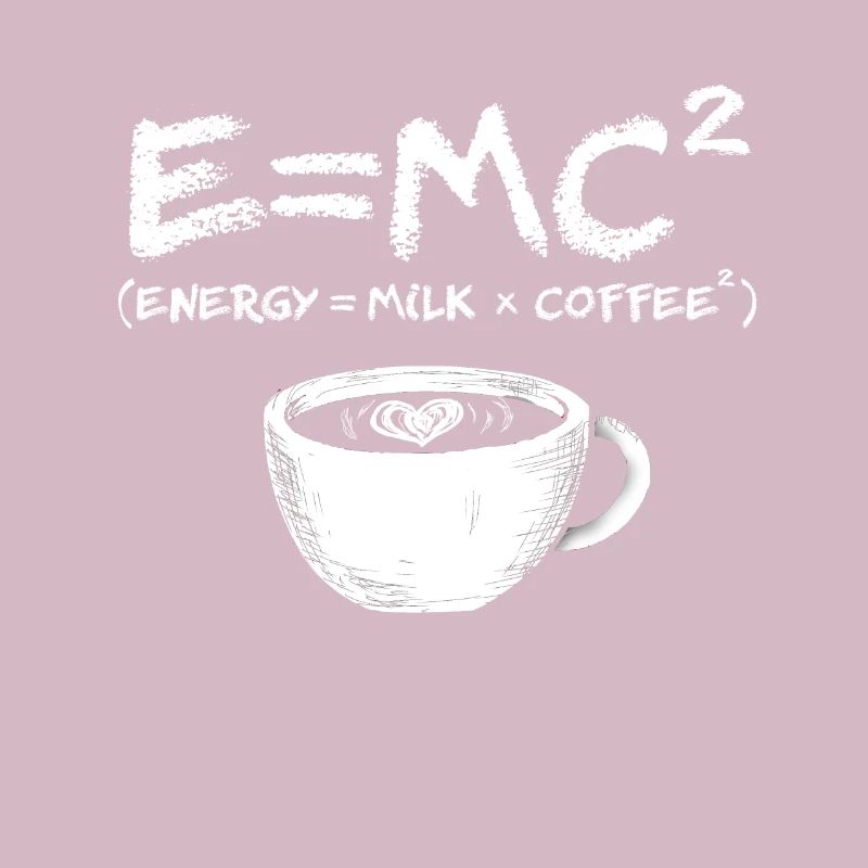 Schwarzer Kaffee E=MC² Kaffeetasse Kaffeetrinker