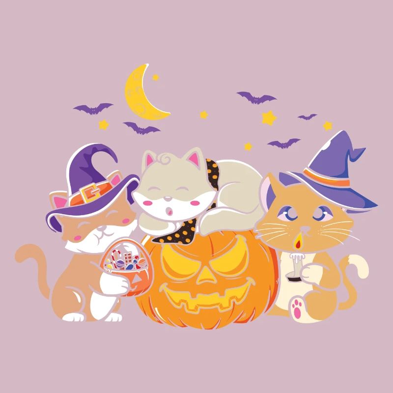 Sorcière chat d’Halloween