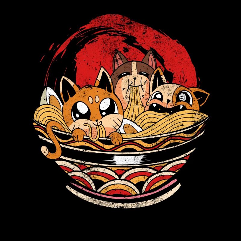 Anime-ramen, le personnage de chat pour l’animation