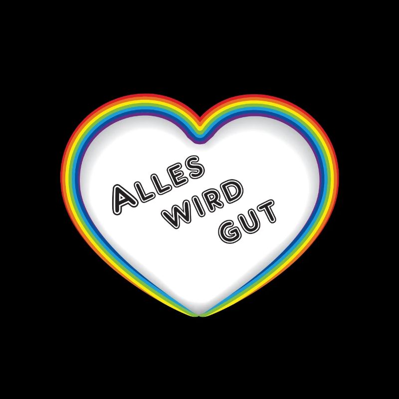 Regenbogen Herz - Alles wird gut