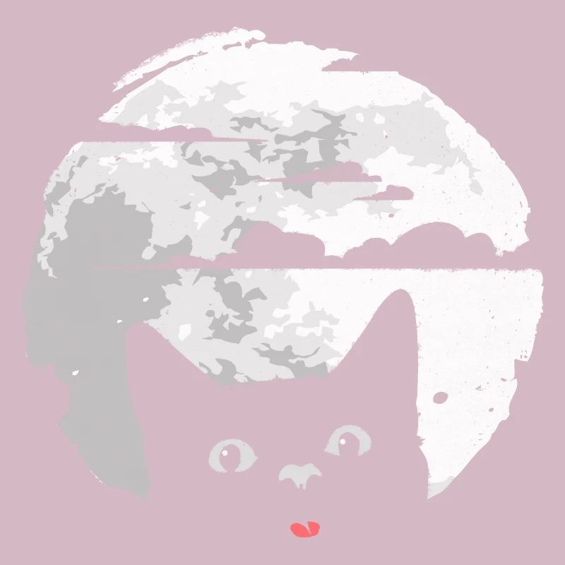 Cat disturbs full moon - causes lunar eclipse